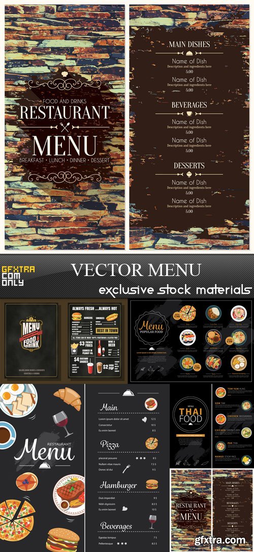 Vector Menu - 5 EPS