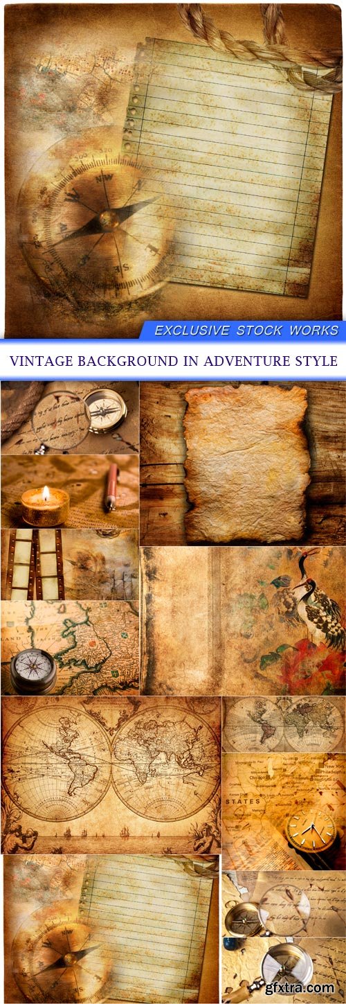 vintage background in adventure style 12X JPEG