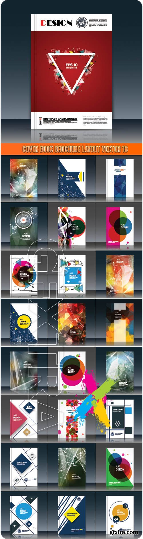 Cover book brochure layout vector 18