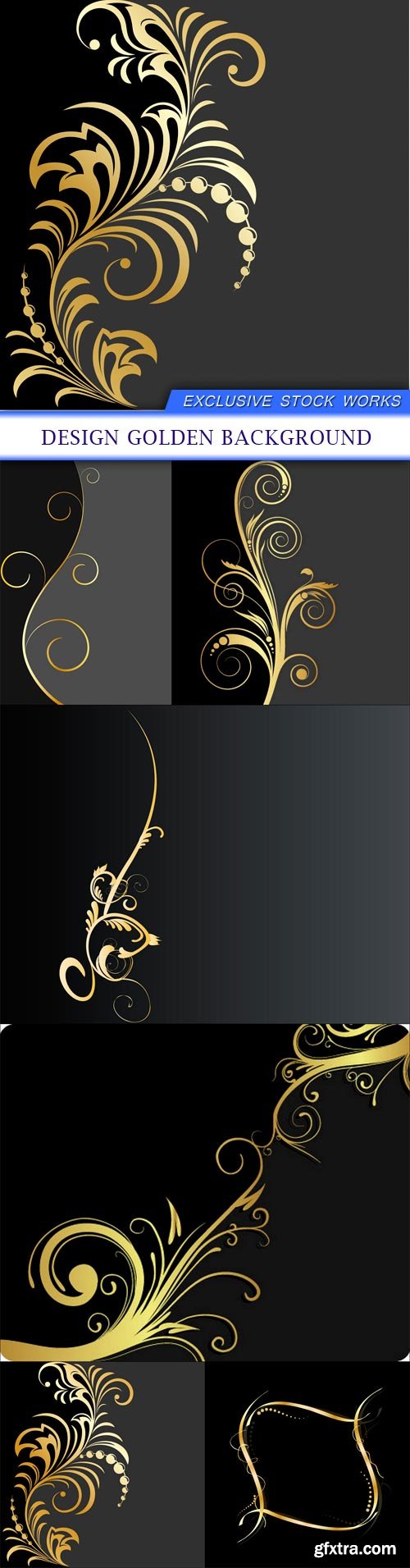 design golden background 6X EPS