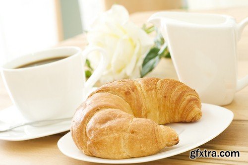 Croissant and rose