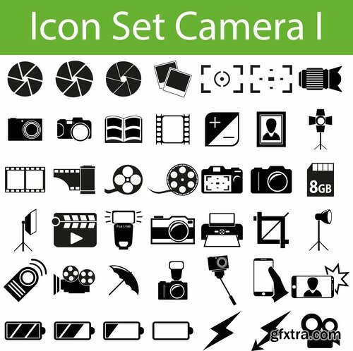 Collection of vector icons flat picture on various subjects #4- 25 EPS