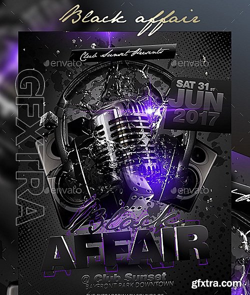 GraphicRiver - Black Affair Party Flyer 11480898