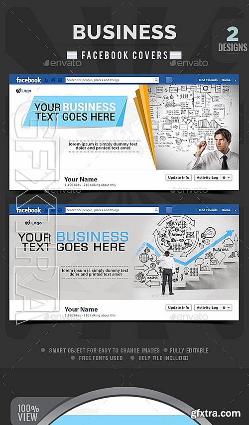 GraphicRiver - Business Facebook Covers - 2 Designs 11847041