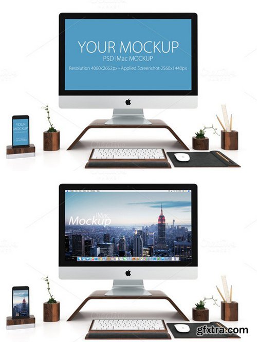 CM - iMac and iPhone mockup in white 524561