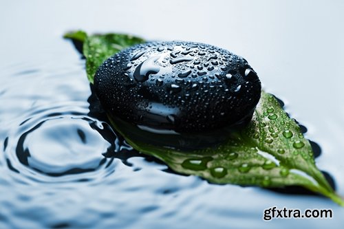 Collection decoration background is water on the stone drop 25 HQ Jpeg