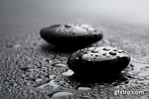 Collection decoration background is water on the stone drop 25 HQ Jpeg