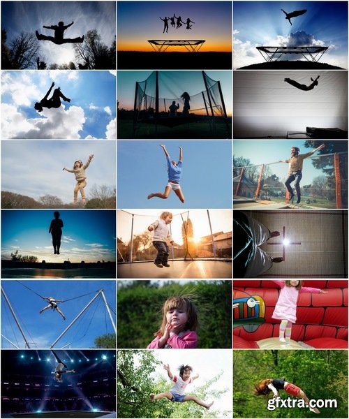 Collection of people jumping trampoline jump stunt 25 HQ Jpeg