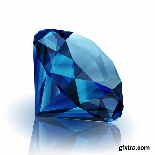 Collection picture vector diamond jewel 25 EPS