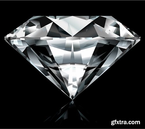 Collection picture vector diamond jewel 25 EPS