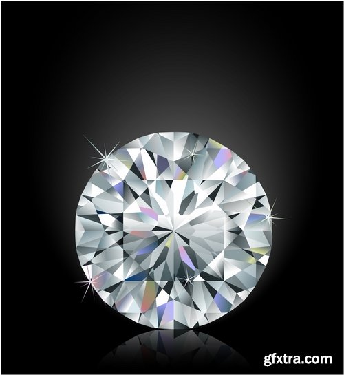 Collection picture vector diamond jewel 25 EPS