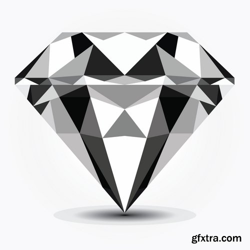 Collection picture vector diamond jewel 25 EPS