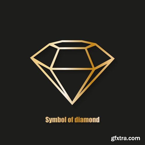 Collection picture vector diamond jewel 25 EPS