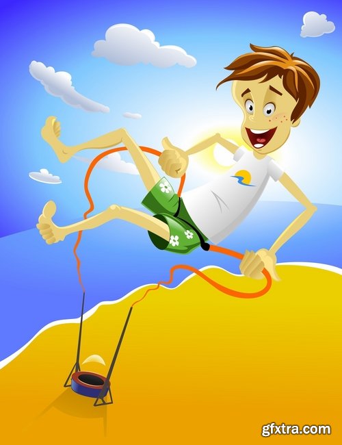 Collection of vector image Trampolines fun 21 EPS