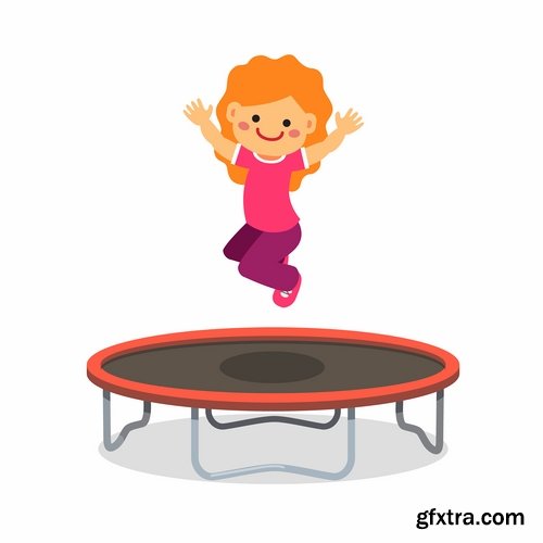 Collection of vector image Trampolines fun 21 EPS