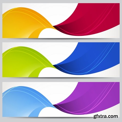 Collection of vector image flyer banner brochure business card 10-25 Eps