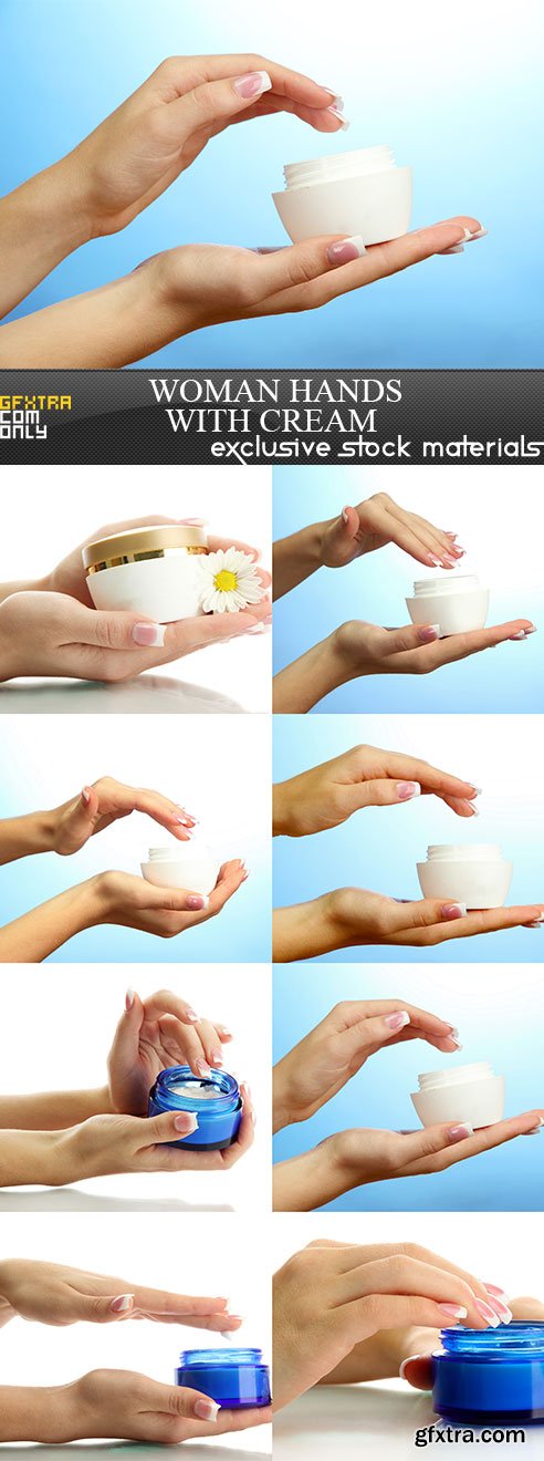 woman hands with cream, 8 x UHQ JPEG