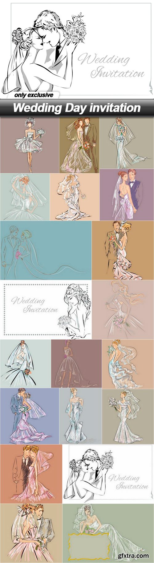 Wedding Day invitation - 20 EPS