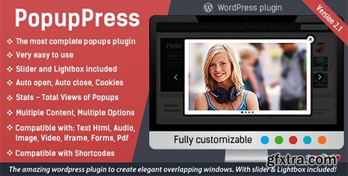 CodeCanyon - PopupPress v2.2.5 - Popups with Slider & Lightbox for WP - 5197157