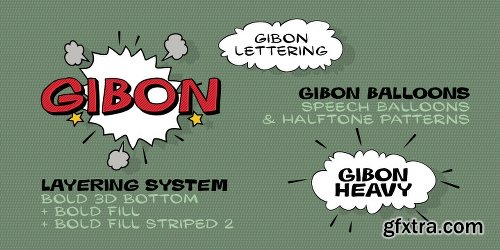 Gibon Font Family 15 Fonts $250