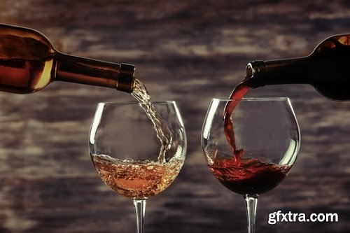 Collection of wine bottle glass spray jet stream 25 HQ Jpeg