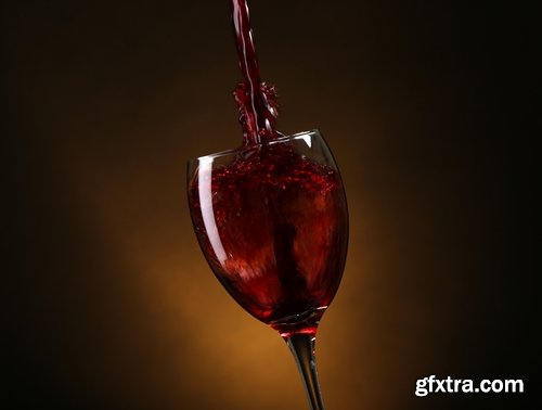 Collection of wine bottle glass spray jet stream 25 HQ Jpeg