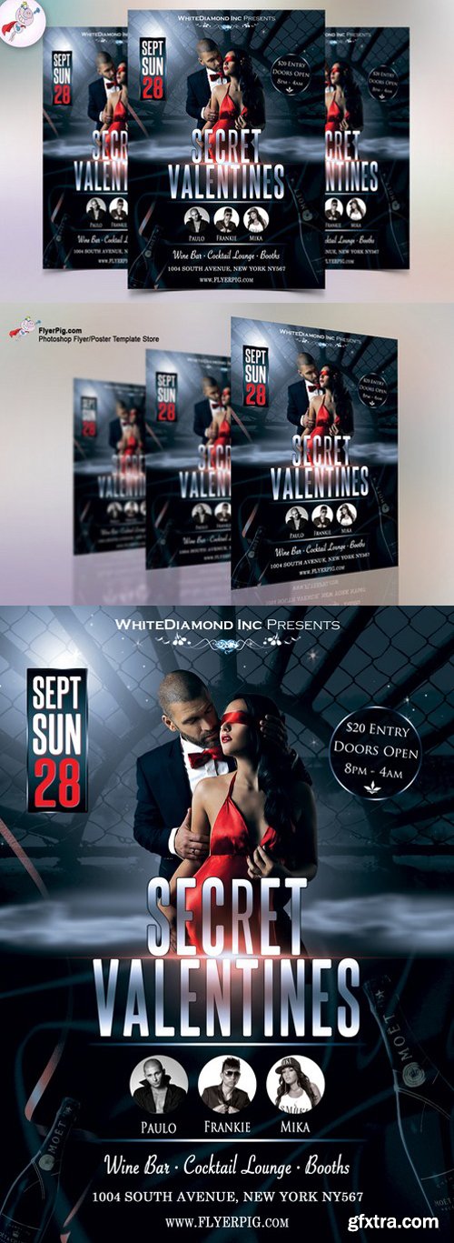 CM - Valentines Nightclub Flyer Template 449640