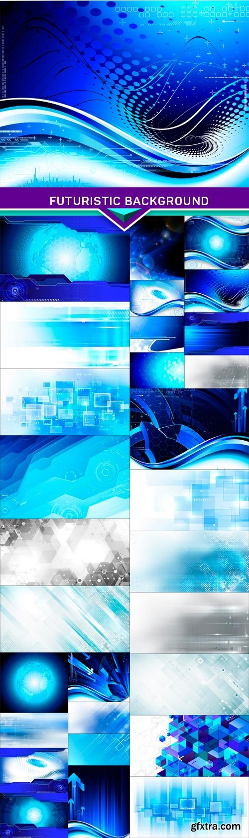 Futuristic background 29x EPS