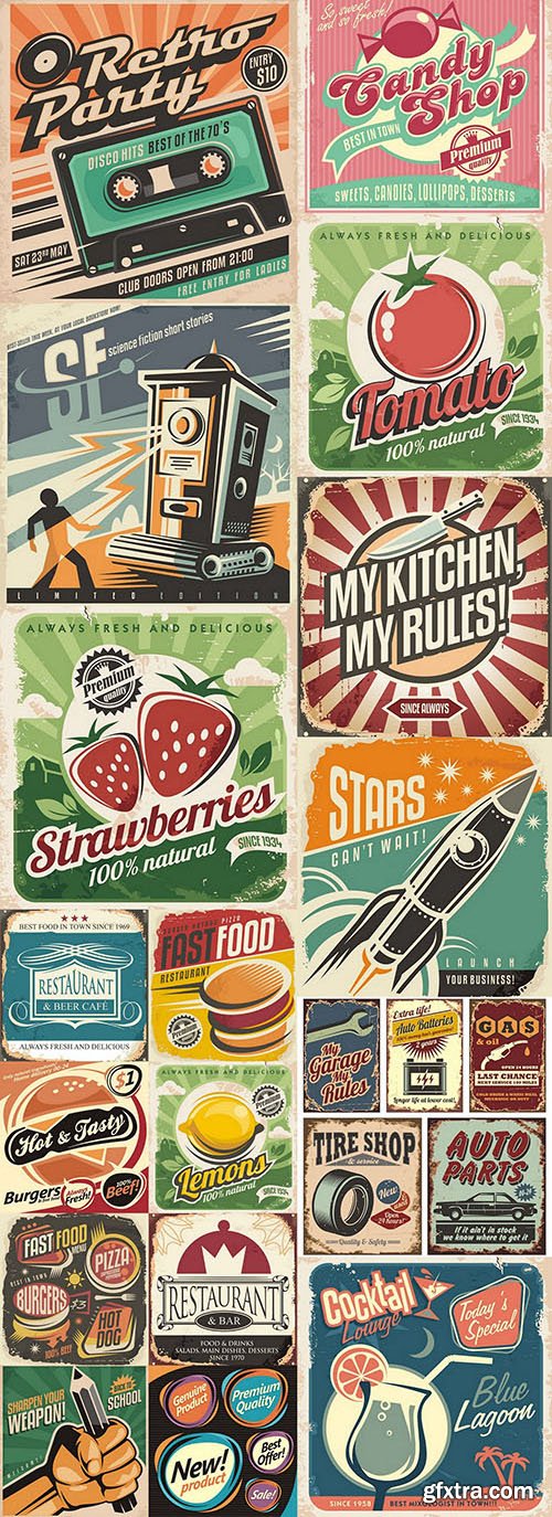 Retro Design Posters 5 - 20xEPS