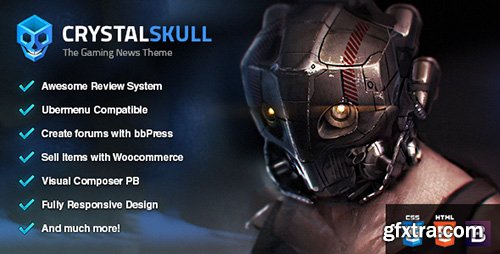 ThemeForest - CrystalSkull v1.1 - Gaming Magazine WordPress Theme - 13612358