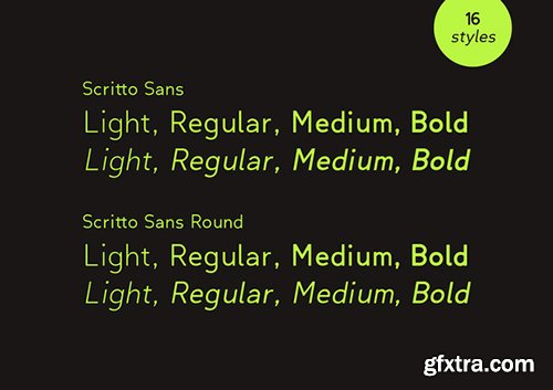 Creativemarket Scritto Sans Font Family 528411 - 8 Fonts