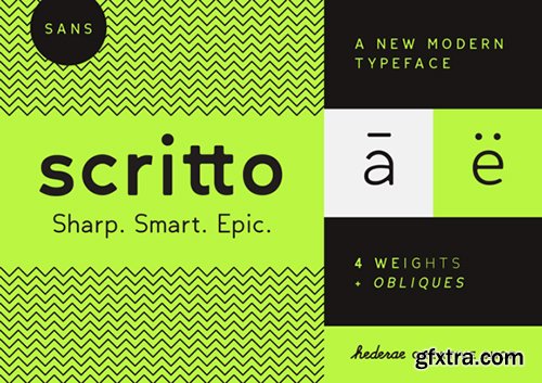 Creativemarket Scritto Sans Font Family 528411 - 8 Fonts