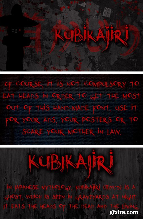 Kubikajiri Font