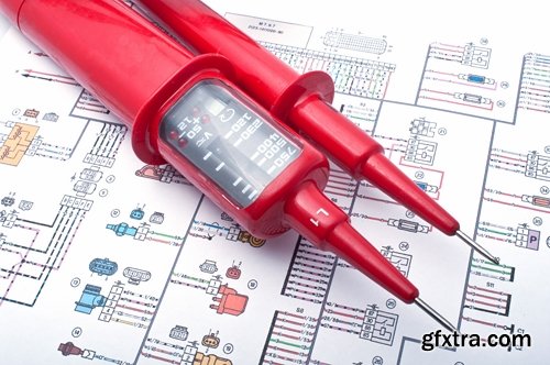 Collection of power tool tool for testing of electrical networks 25 HQ Jpeg