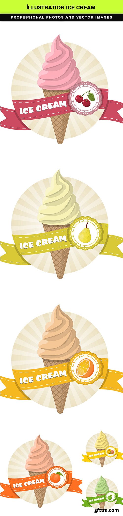 Illustration of apple ice cream