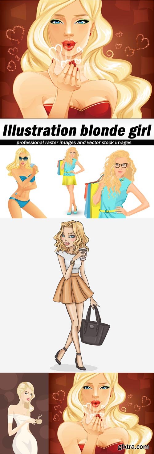 Illustration blonde girl