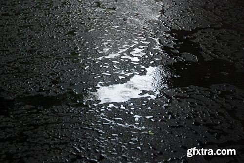 Collection of wet asphalt road street city cobblestone pavement area 25 HQ Jpeg