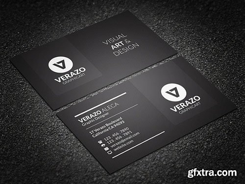 CreativeMarket Modern Black Business Card