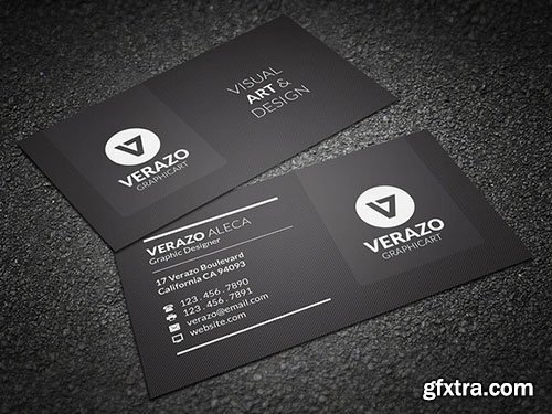 CreativeMarket Modern Black Business Card