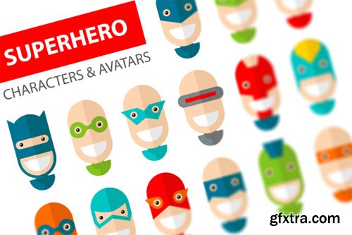 Happy Superhero Character Icons - CM 104936