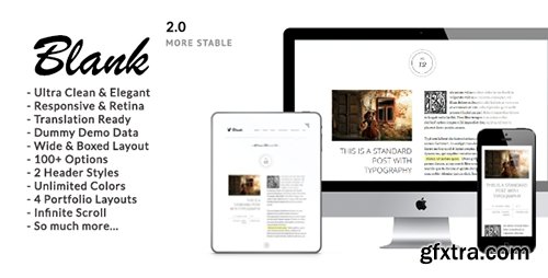 ThemeForest - Blank v1.9.1 - Elegant Minimalist WordPress Blog Theme - 5134048