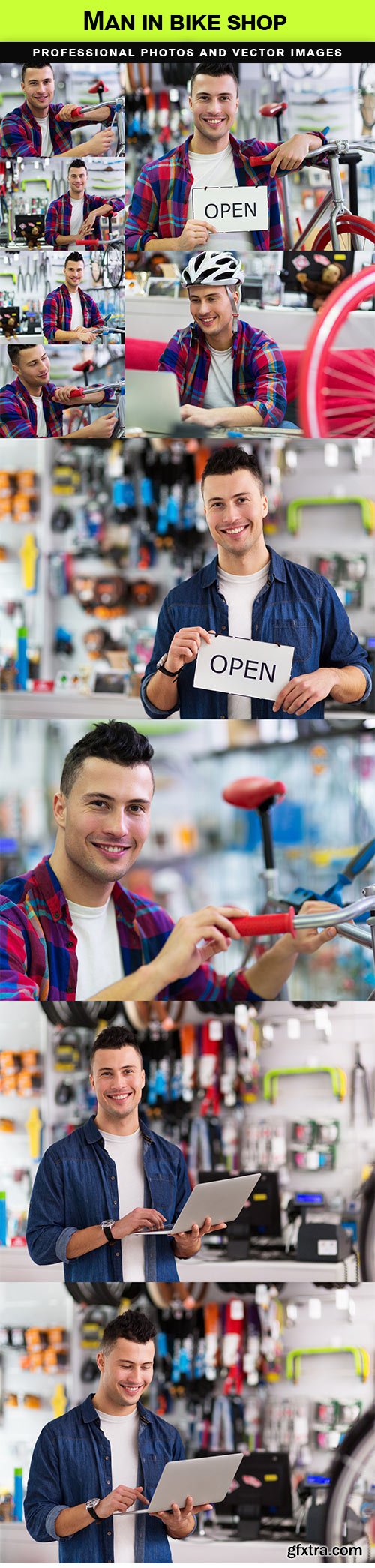 Man in bike shop