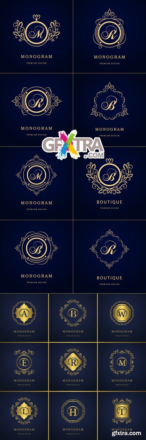 Monogram Design Elements Vector