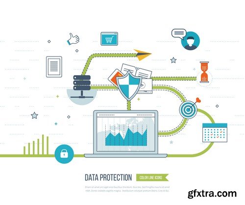 Mobile marketing concept 16X EPS