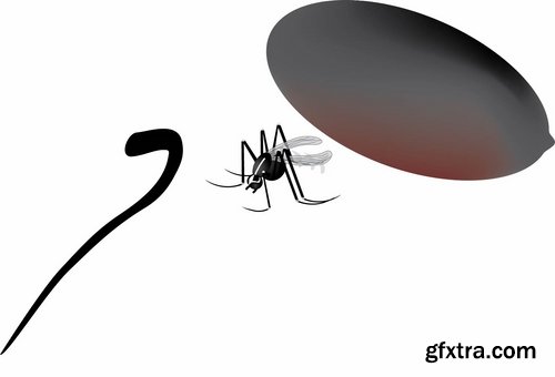 Collection of vector image Zika virus infection insect mosquito vector 25 EPS