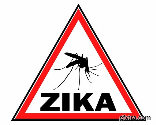 Collection of vector image Zika virus infection insect mosquito vector 25 EPS