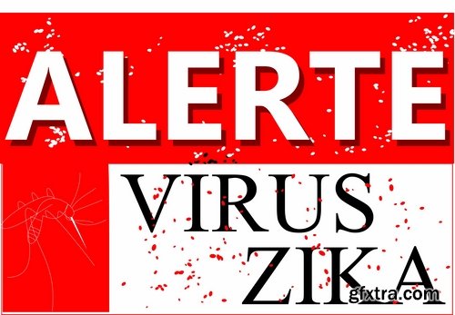 Collection of vector image Zika virus infection insect mosquito vector 25 EPS