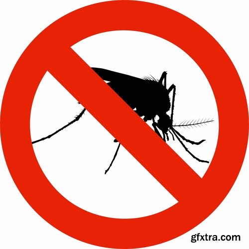 Collection of vector image Zika virus infection insect mosquito vector 25 EPS