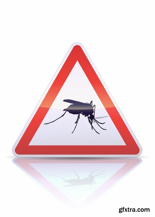 Collection of vector image Zika virus infection insect mosquito vector 25 EPS