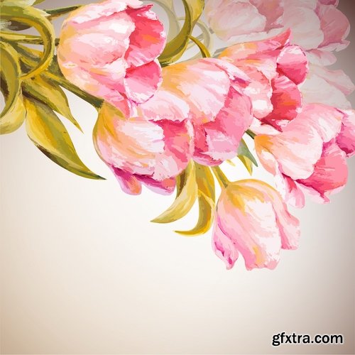 Collection of vector banner background is a picture gift card flower festival 25 EPS